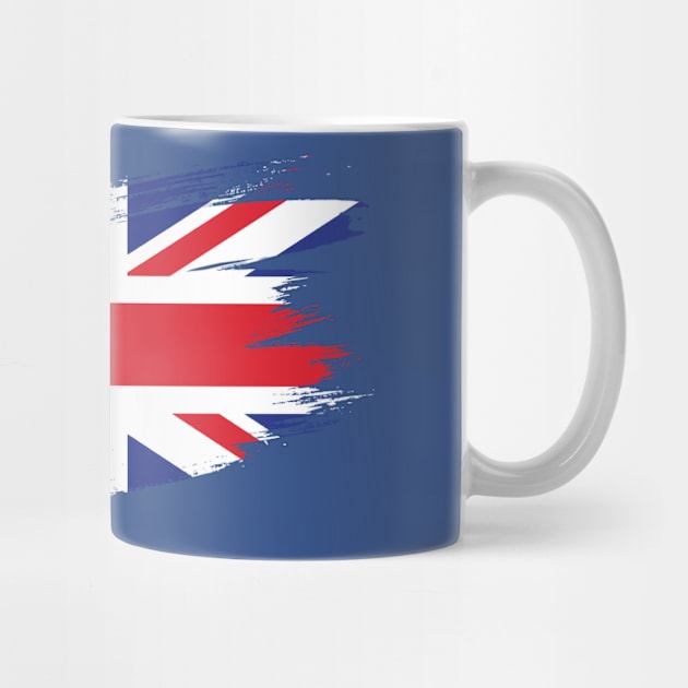 flag of UK by gold package